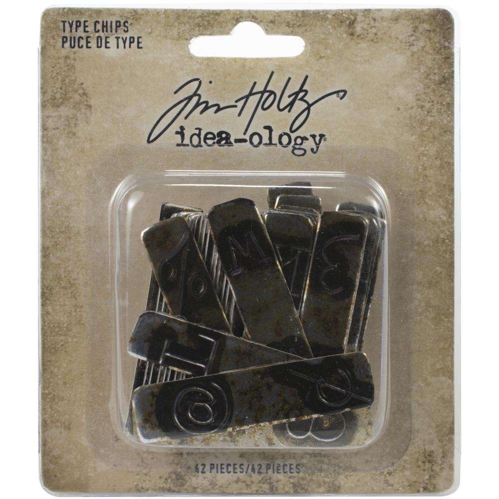 Tim Holtz Type Chips 42 pieces