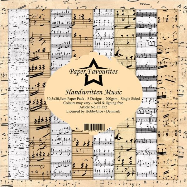 Paper Favourites Handwritten Music Paperpad 12 inch