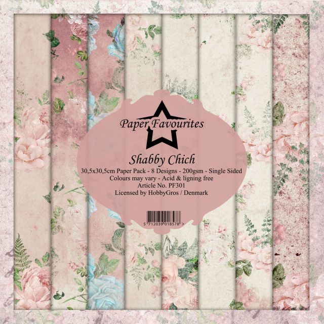 Paper Favourites Shabby Chich Paper Pad 12 inch.