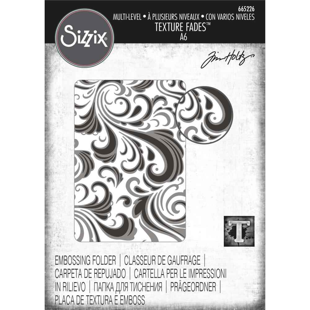 Sizzix TH 3D Texture Fades Embossing Folder Swirls