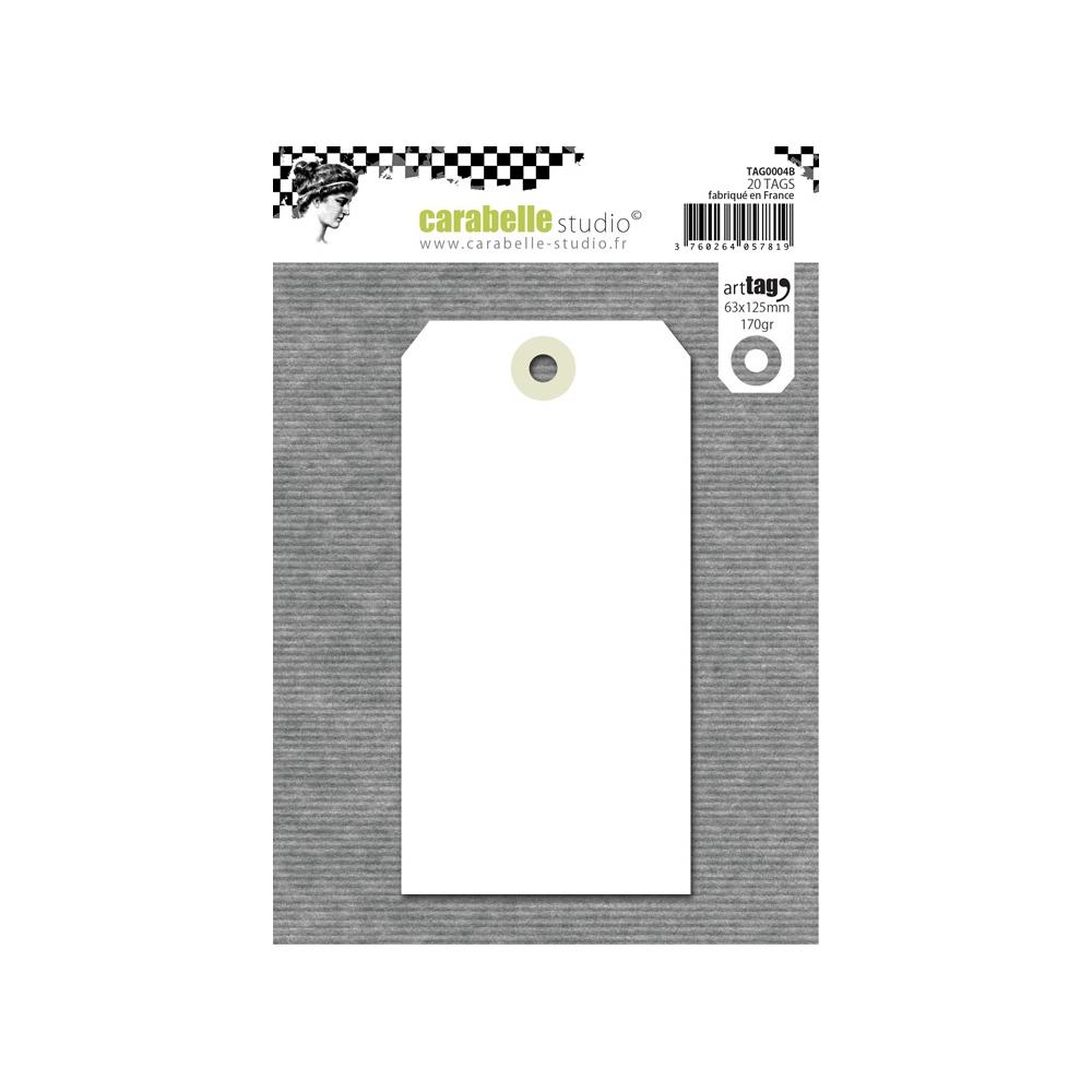 Carabelle Art Tag White 63x125 mm