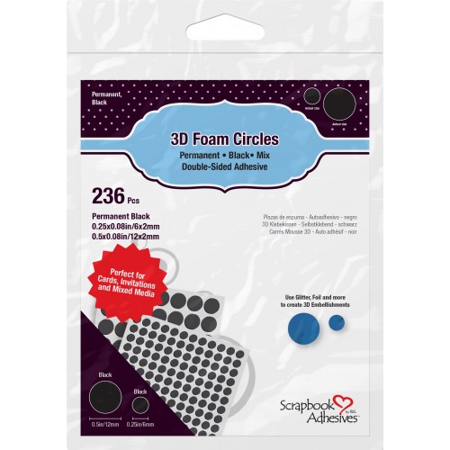 3D Foam Circles Black Variety Pack