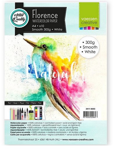 Florence Aquarelpapier Smooth White 10 stuks A4 300 grams