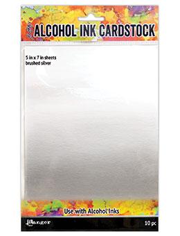 TH Alcohol Ink Cardstock Brushed Silver