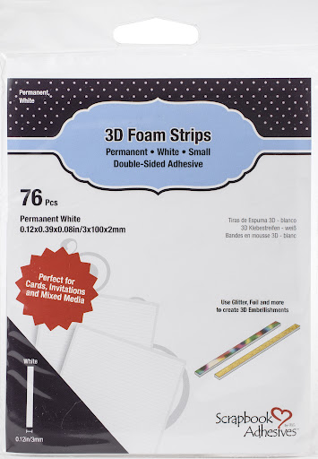 3D Foam Strips White Small