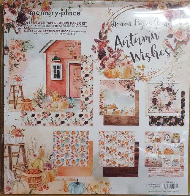 Memory-Place Kawaii paper Goods  Autumn Wishes Paperpack 12 inch
