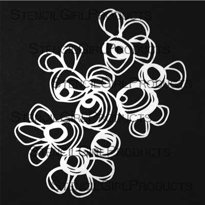 SG Stencil Modern Buds 6 inch