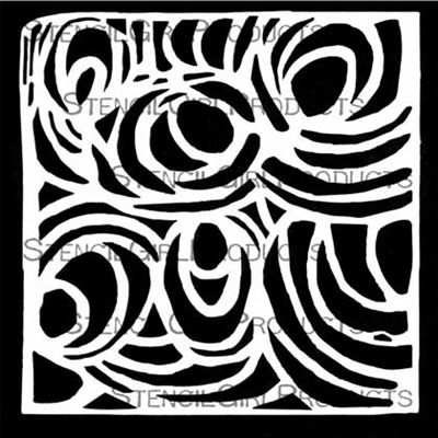 SG Stencil Ripples Organic 6 inch
