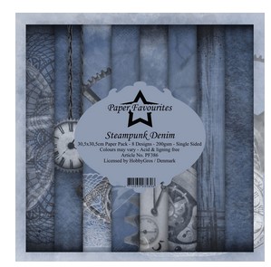 Paper Favourites Steampunk Denim Paper Pad 12 inch.