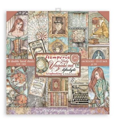 Stamperia Paperpad Lady Vagabond Lifestyle 12 inch
