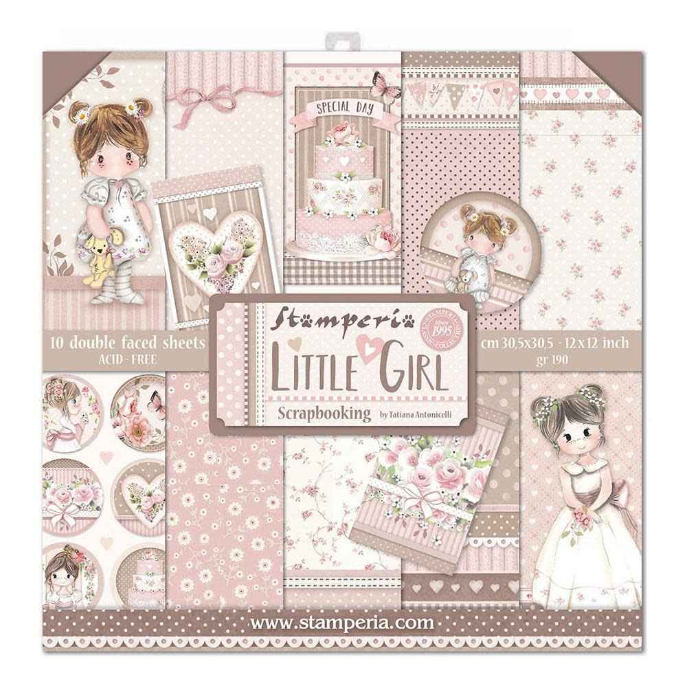 Stamperia Paperpad Little Girl 12 inch