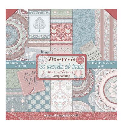 Stamperia Paperpad 26 Secrets of India 12 inch