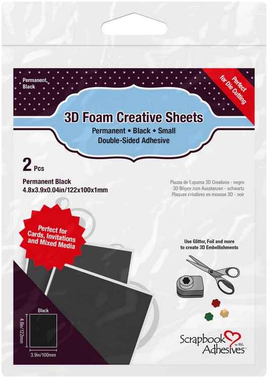 3D Foam Creative Sheets Black