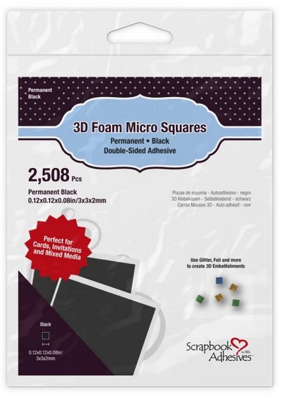 3D Foam Micro Squares Black