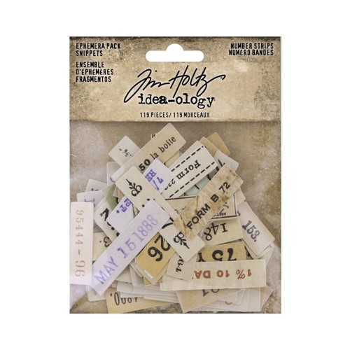 Tim Holtz Ephemera Pack Snippets Number Strips