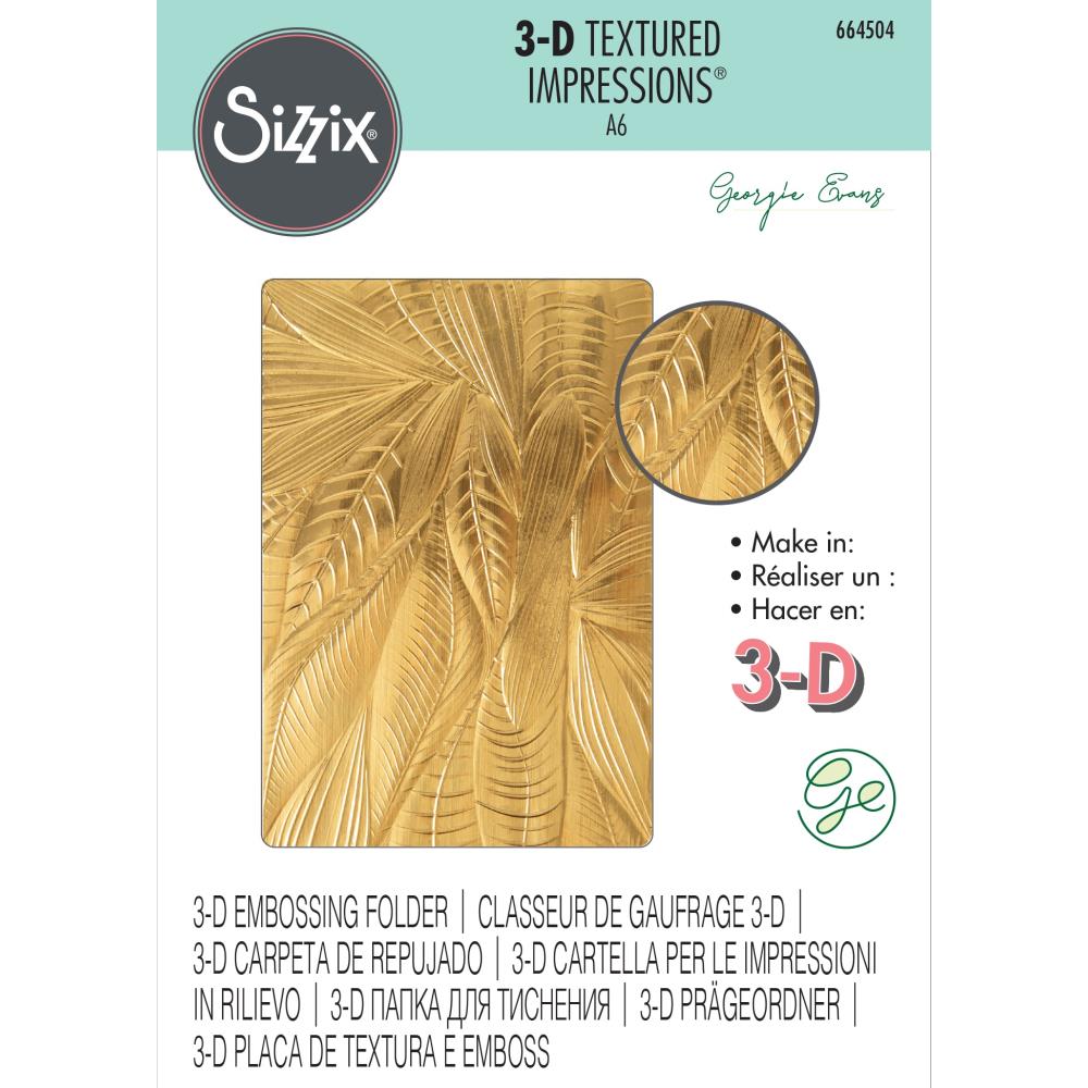 Sizzix 3D Textured Impressions Embossing Folder Fallen Leaves