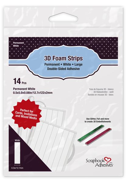 3D Foam Strips White Large