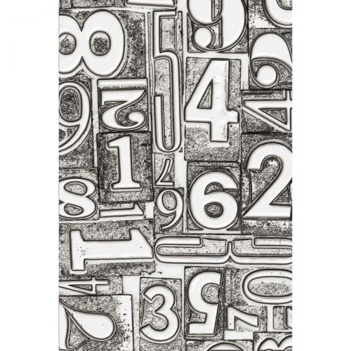 Sizzix TH 3D Texture Fades Embossing Folder Numbered