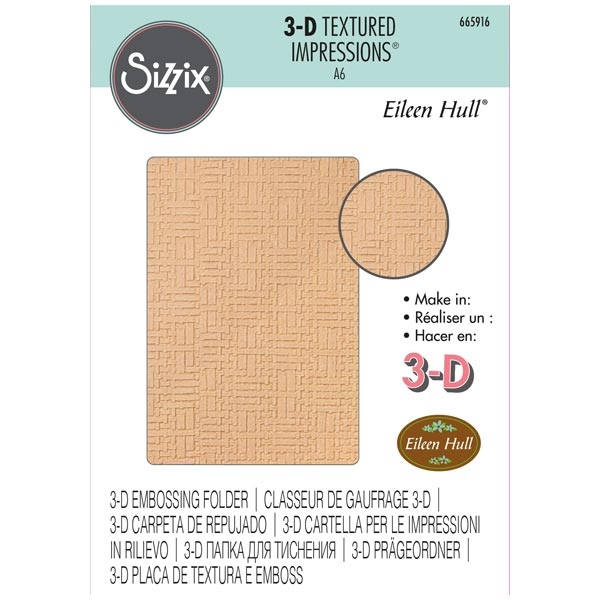 Sizzix 3D Textured Impressions Embossing Folder Woven Leather