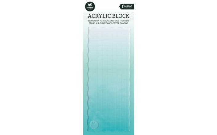 SL Acrylic Block 150 x 70 mm with scalloped edge