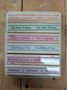 Gebruikt. Hero Arts Ribbons with Messages
