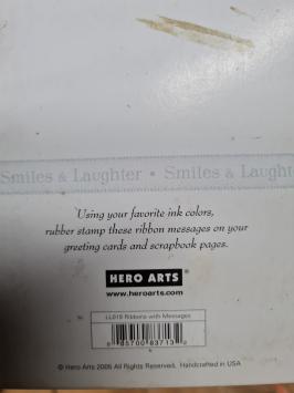 Gebruikt. Hero Arts Ribbons with Messages