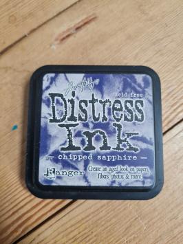 Gebruikt. Grote distress inkpad Chipped Sapphire