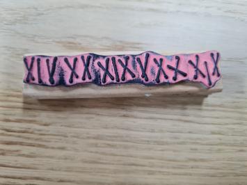 Gebruikt. Stampers Anonymous J4-1082 op hout. Tim Holtz Collectie 