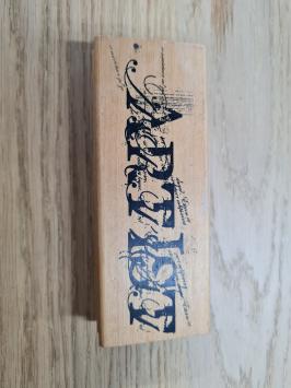 Gebruikt. Stampers Anonymous P3-1215 op hout . Tim Holtz Collection