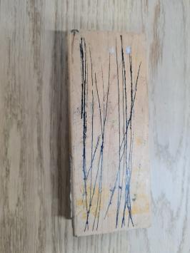 Gebruikt. Stampers Anonymous U5-1093 op hout.  Tim Holtz Collection