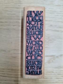 Gebruikt. Stampers Anonymous G3-835 op hout. 