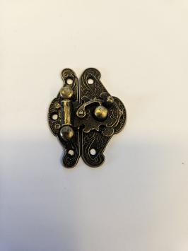 Slotje brons met haaksluiting (4 cm)