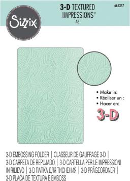 Sizzix 3D Textured Impressions Embossing Folder Leaf Pattern