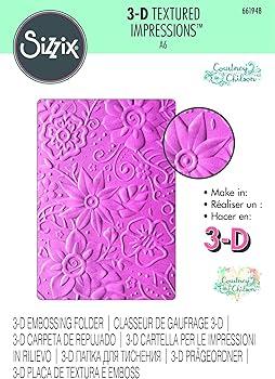 Sizzix  3D Textured Impressions Embossing Folder Bohemian Botanicals