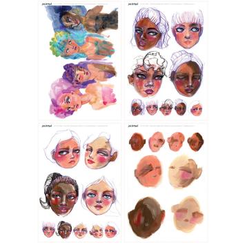CE Jane Davenport Collage Sheets A4 Fresh Faced