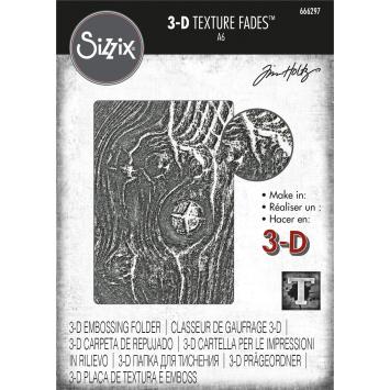 Sizzix TH 3D Texture Fades Embossing Folder Woodgrain