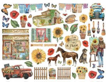 Stamperia Sunflower Art Die Cuts Assorted